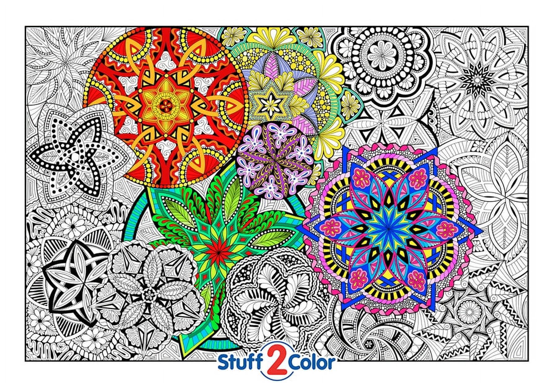 Mandala Madness – Giant Wall Size Coloring Poster 